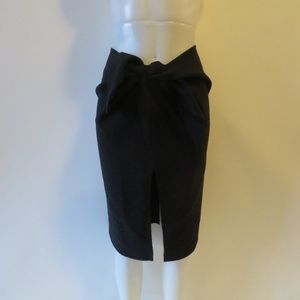 WOMENS MICHAEL KORS BLACK SKIRT W/TIE KNOT 8*